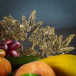 میوه خوری برنزی طرح انگور - Image 6