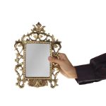 آینه وشمعدان هفت سینی برنجی - Image 2