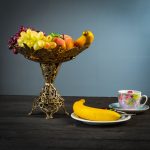 میوه خوری برنزی طرح انگور