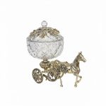 شکلات خوری کالسکه اسب برنزی - Image 2