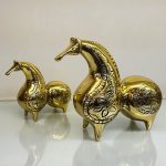 مجسمه اسب باستانی برنزی ۲عددی - Image 3