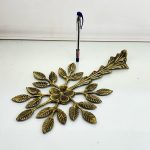 زیر قابلمه ای برنزی طرح برگ - Image 4