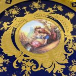 کاسه سرمهای برنزی طرح ظریف | چینی لوکس سرمهای با آبکاری طلایی – برنز زحل - Image 3