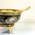 کاسه سرمهای برنزی طرح ظریف | چینی لوکس سرمهای با آبکاری طلایی – برنز زحل - Image 2