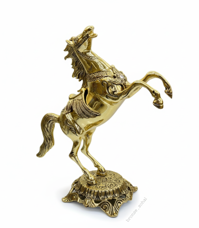 مجسمه اسب برنزی قلم کاری ارتفاع ۴۰ سانتی متر