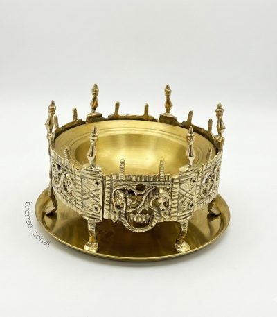 منقل برنجی با سینی برنز زحل