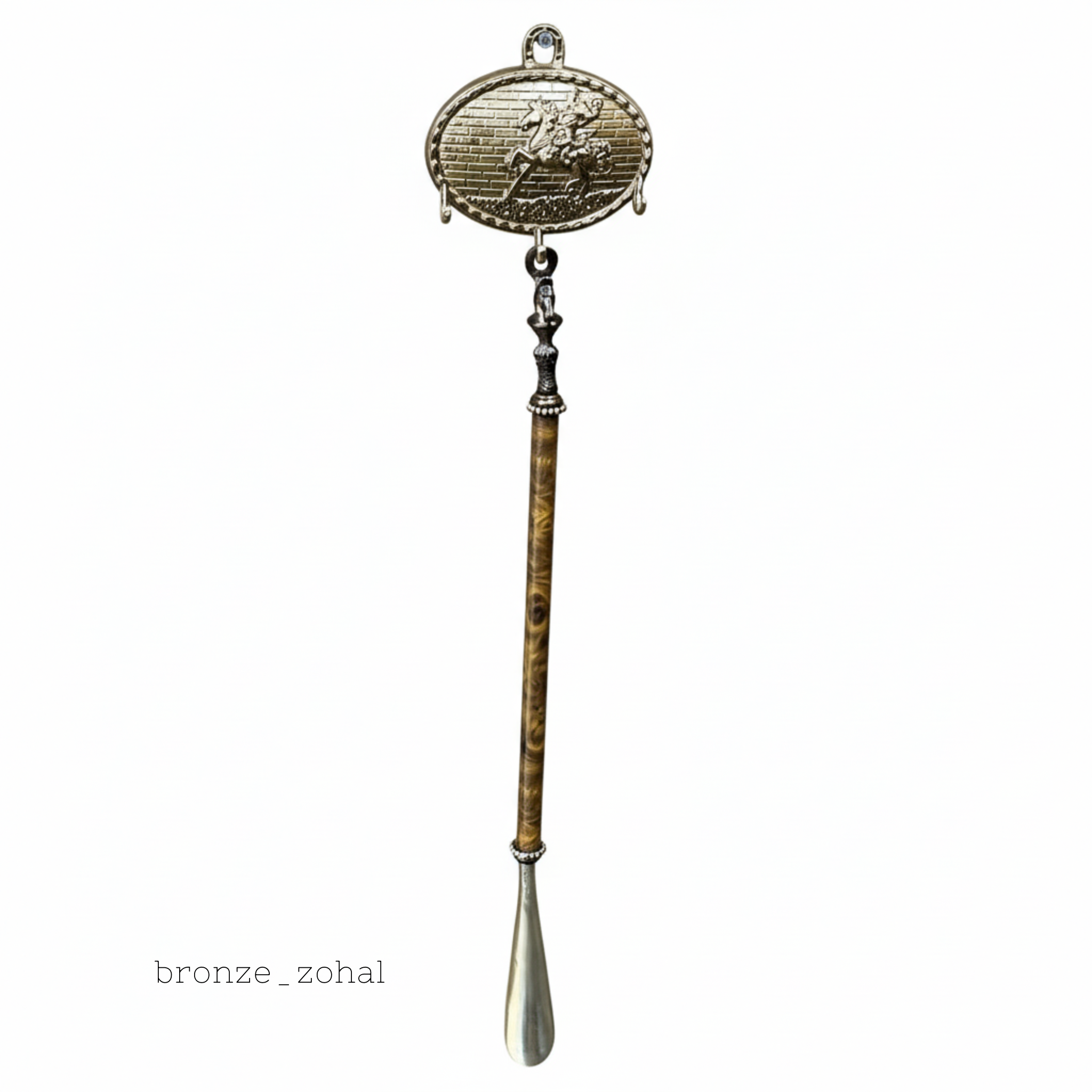 پاشنه‌کش دیواری برنزی طرح اسب – برنز زحل